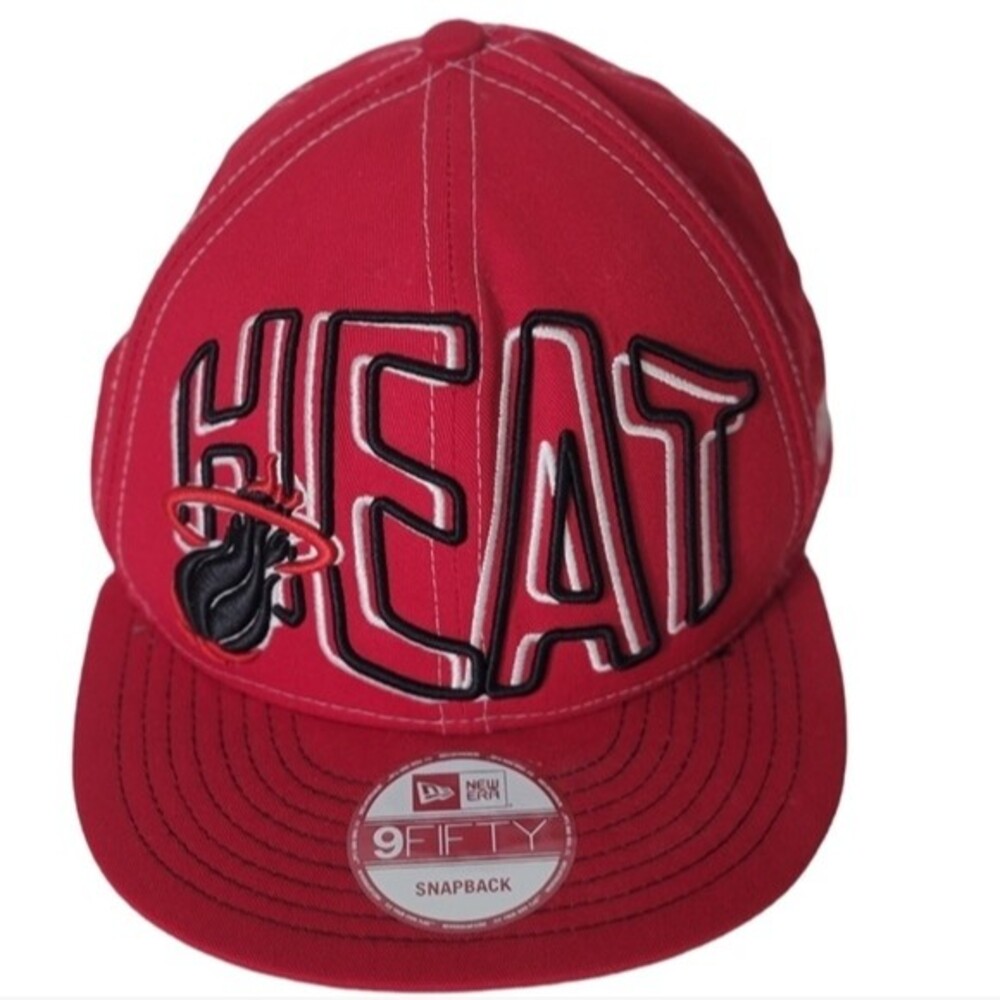 New Era 9 fifty snapback Miami Heat Basketball  Hat hardwood classics One size *
